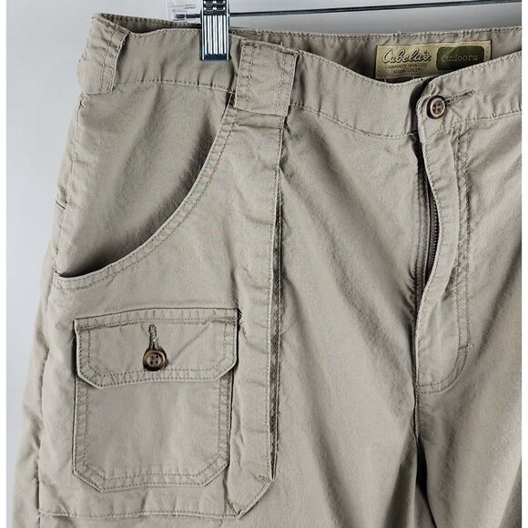 Cabelas Pants Mens 36x31 Beige Outdoor Convertible Pants Ankle Zips - Picture 3 of 9